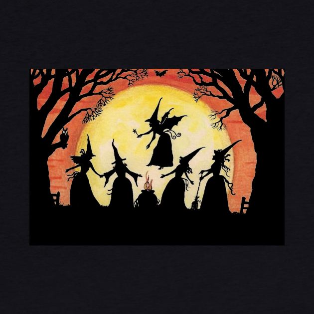 Vintage Halloween Witches by AbundanceSeed